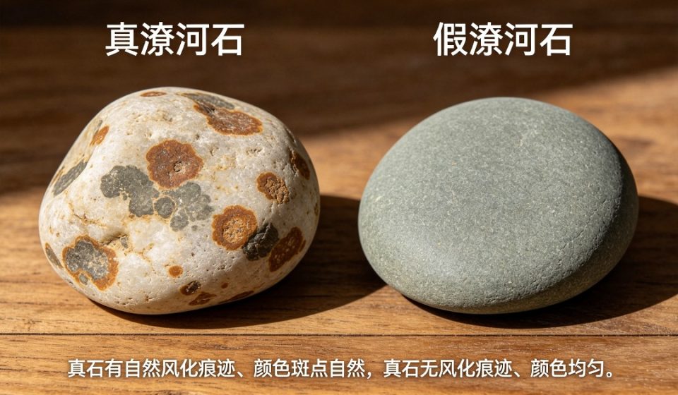 潦河石真品和染色假货有什么区别