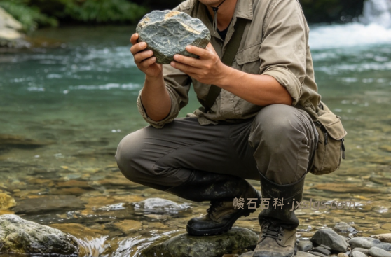 修水深山小众彩陶石实地探访,对比正宗赣州王母彩