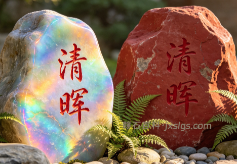 晚霞红石材颜色成因科普 天然幻彩景观石造景案例