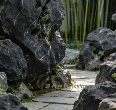 原生态野山石庭院造景 园林自然景观石科普