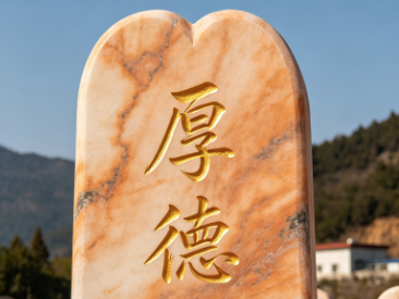 村口门牌刻字石