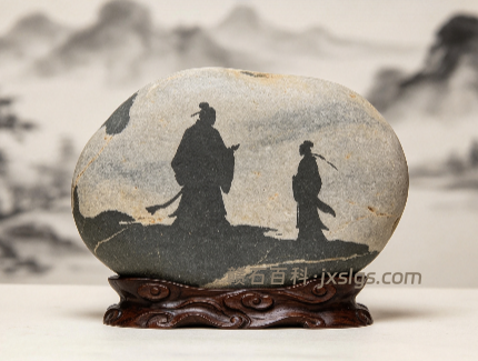 奇石留白画意
