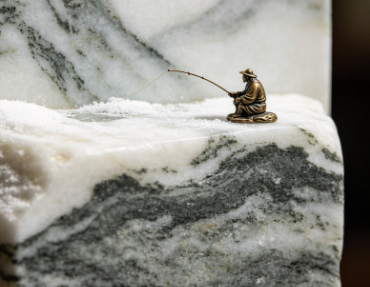 山水瑞雪画面石