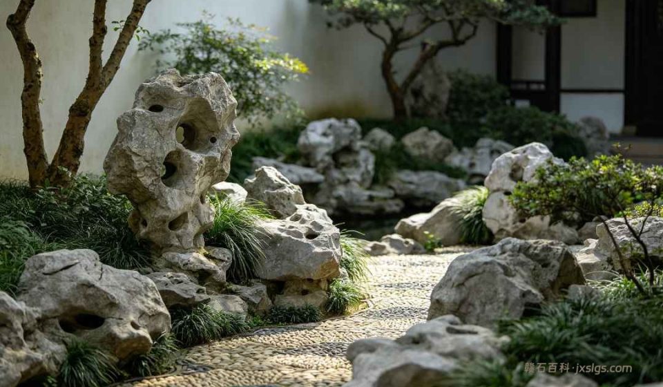 南昌青云谱石材城 经开区景观石堆场 假山鱼池石材怎么挑