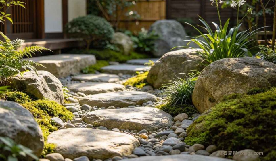 江西小庭院黑山石黄蜡石推荐 30平小院造景石材怎么摆