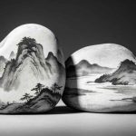 靖安潦河石精品图片 水墨画面石收藏级原石欣赏