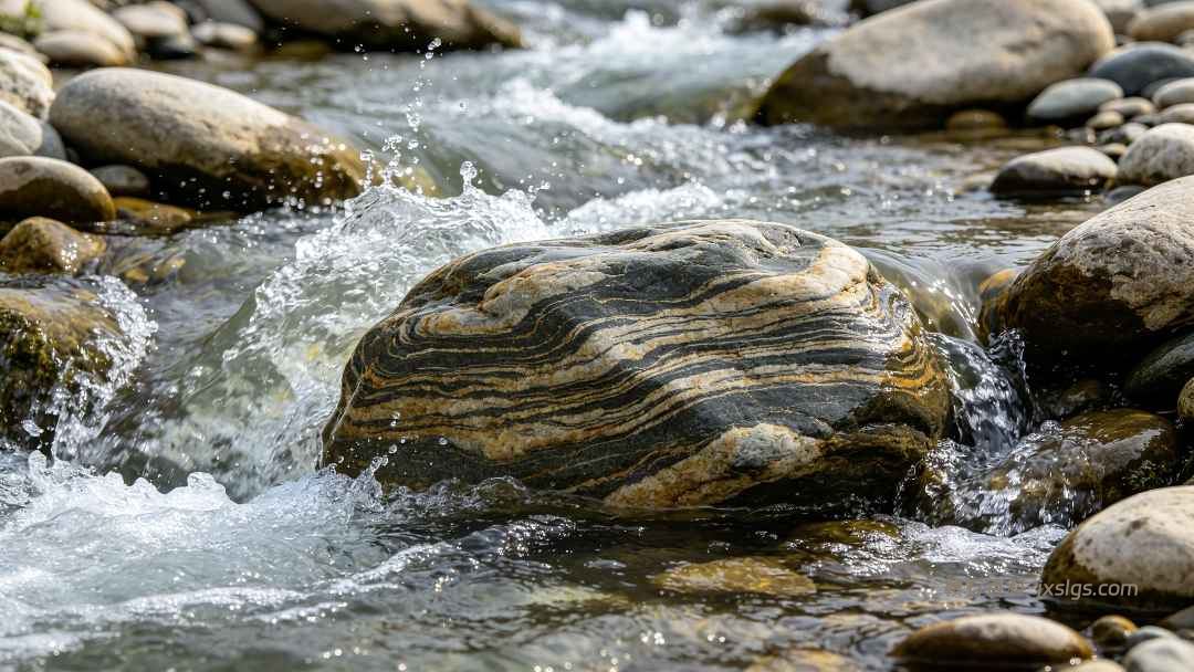 潦河石水墨画画面石