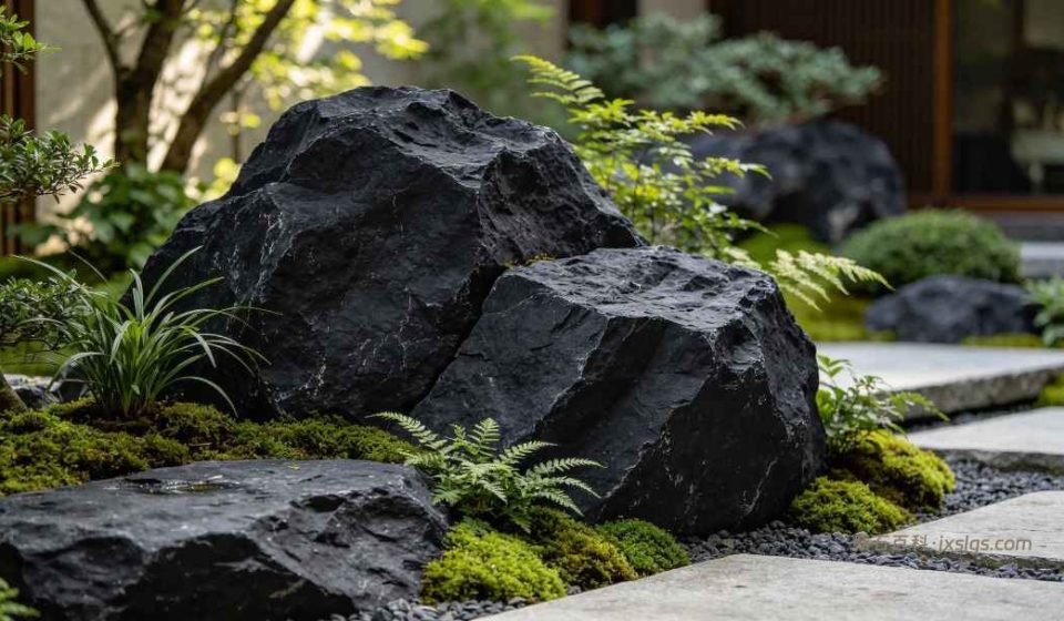 黑山石与太湖石庭院造景摄影对比，小院选材搭配教程