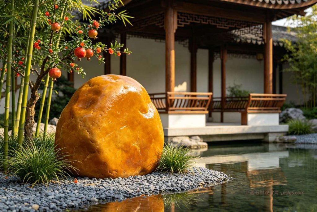 赣江黄蜡石置石