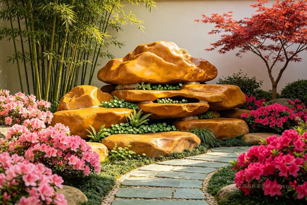 黄蜡石庭院假山