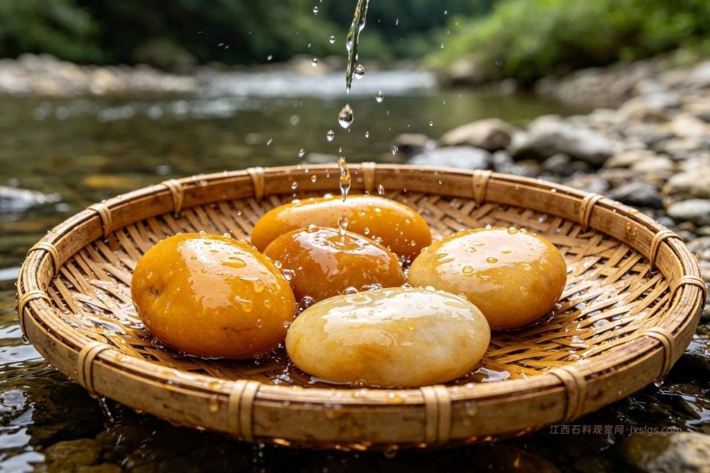 黄蜡石水冲籽料