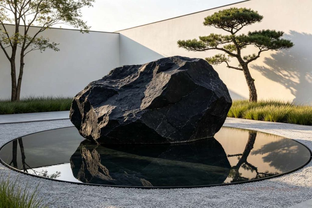 黑山石庭院搭配