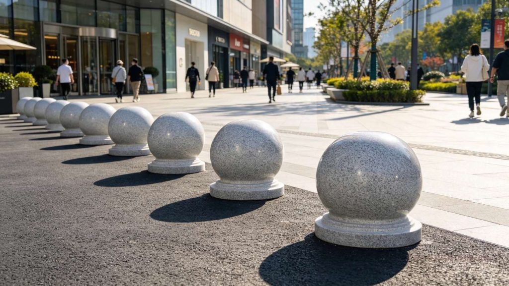 花岗岩挡车石球