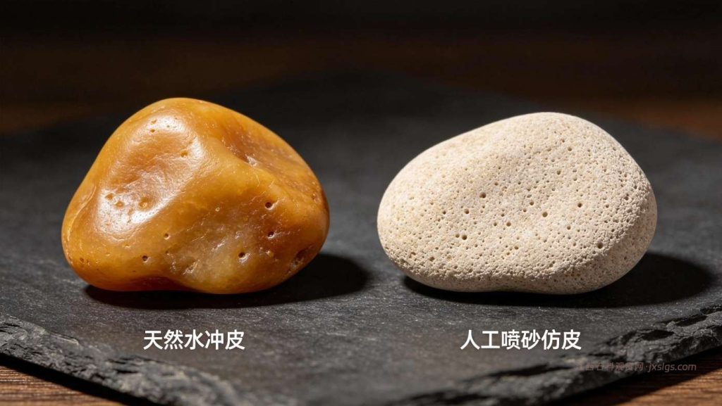 赣江水冲石造假