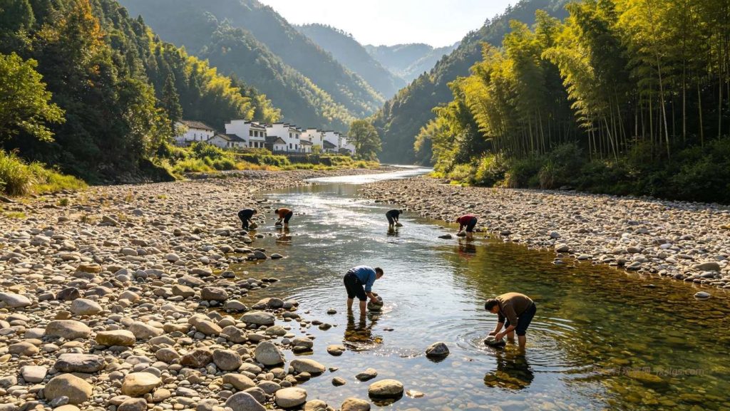 靖安潦河石核心产区